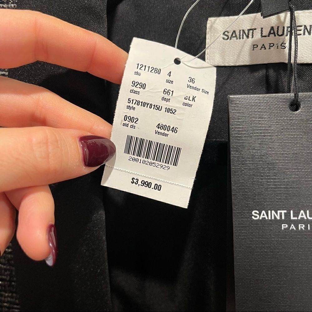 NWT Saint Laurent tweed blazer with sequins - Picture 4 of 9